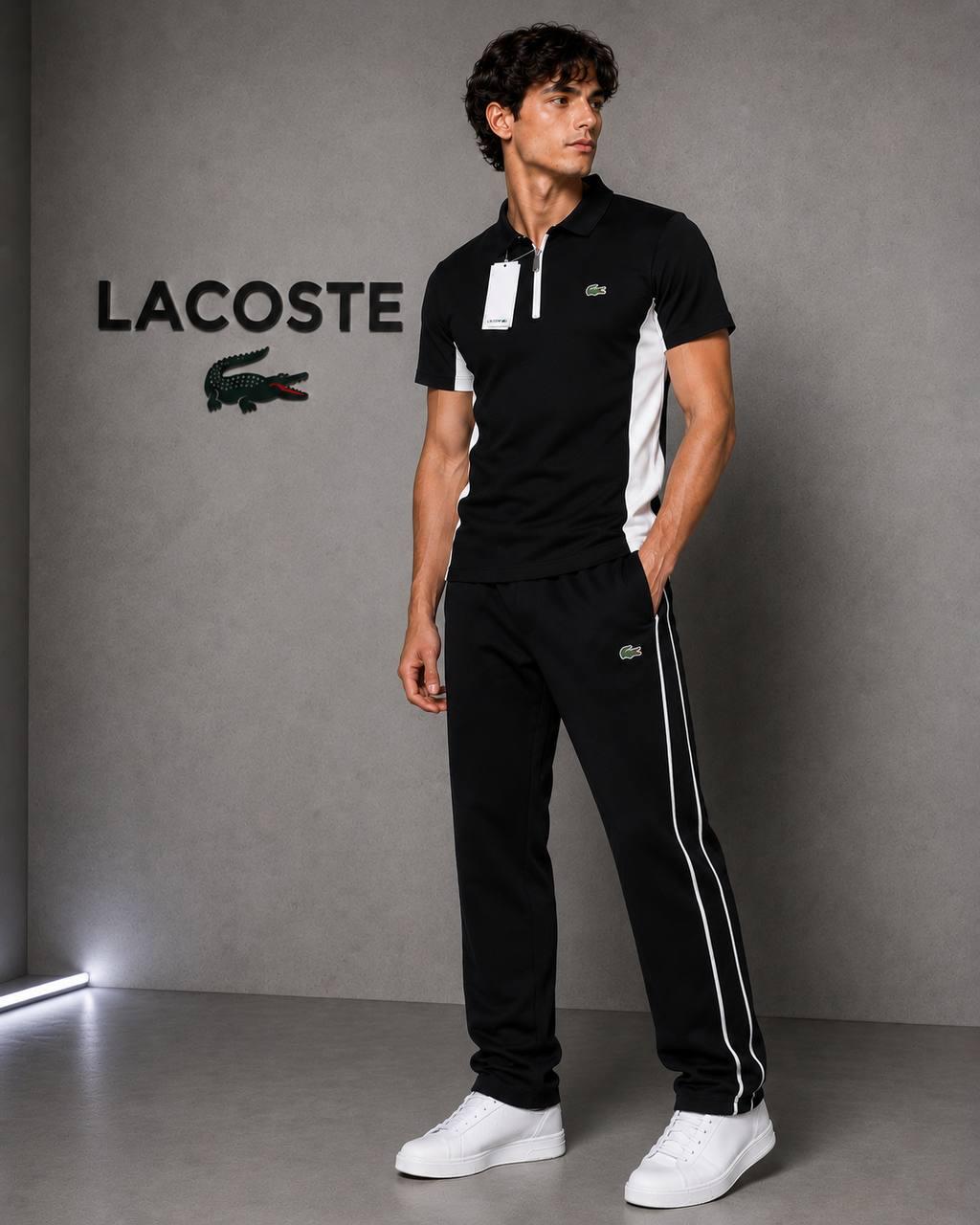 LACOSTE ARABİYELİ SİYAH EŞOFMAN TAKIMI