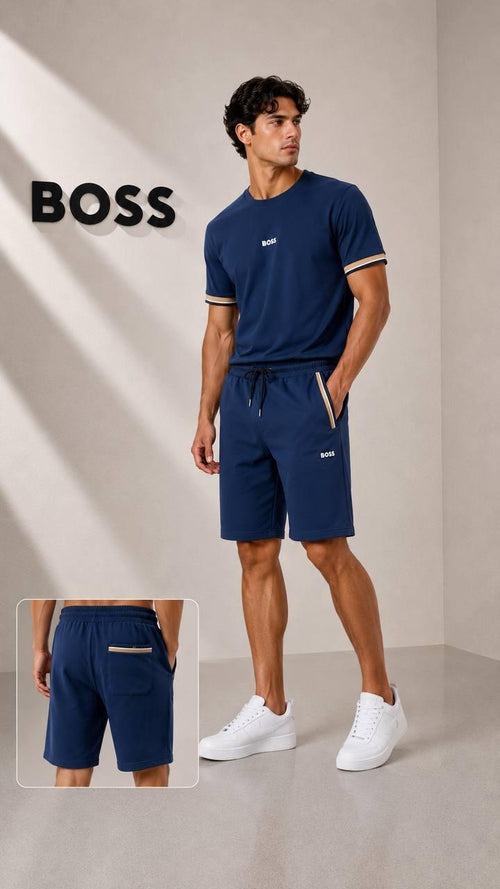 BOSS LACİVERT ŞORTLU TAKIM