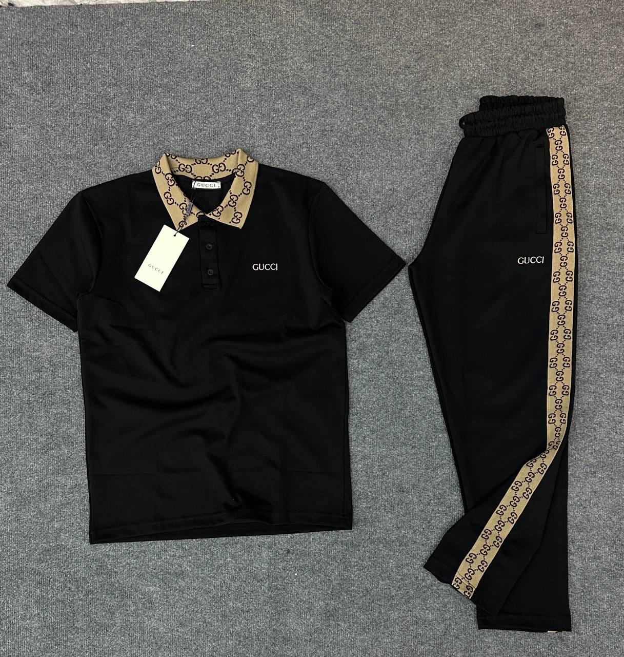 GUCCİ POLO YAKA SİYAH EŞOFMAN TAKIMI