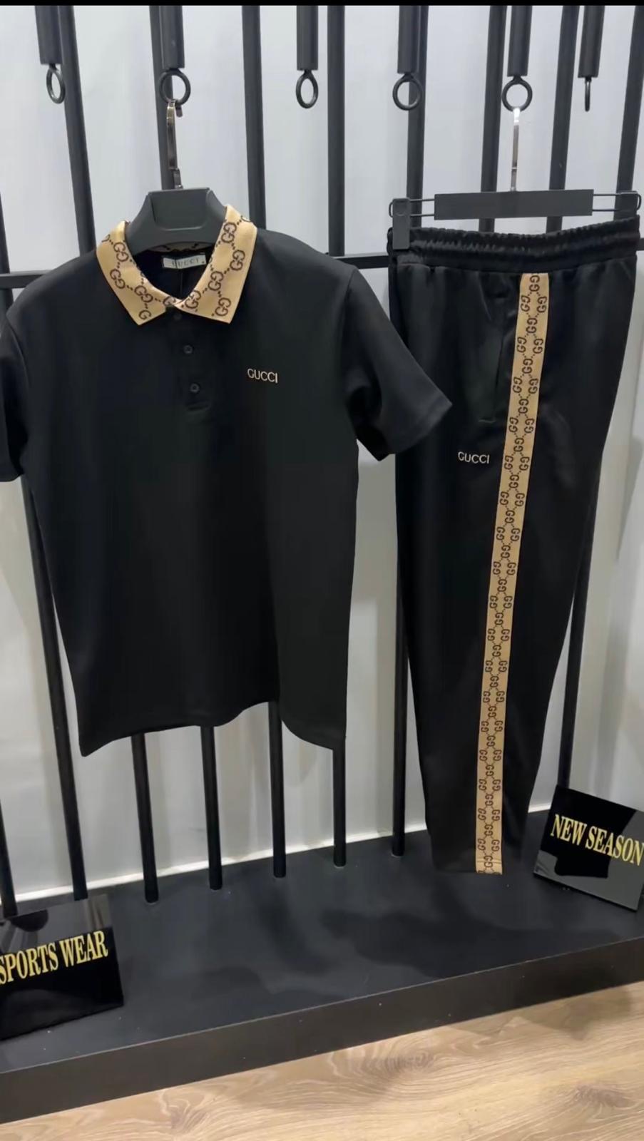 GUCCİ POLO YAKA SİYAH EŞOFMAN TAKIMI