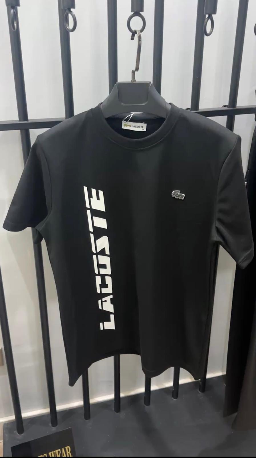 LACOSTE ARMALI BASKILI SİYAH EŞOFMAN TAKIMI