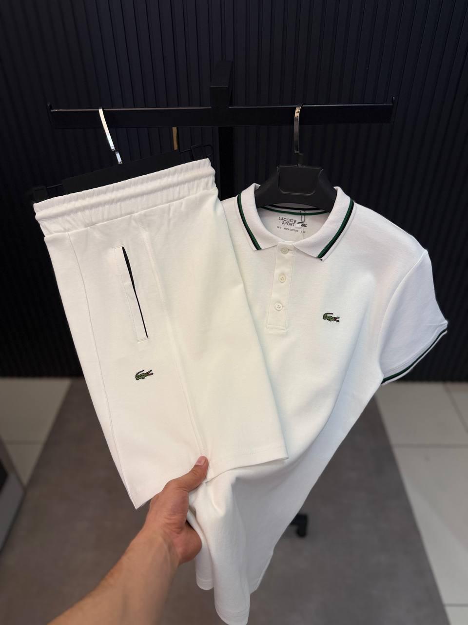 LACOSTE POLO YAKA BEYAZ ŞORTLU TAKIM
