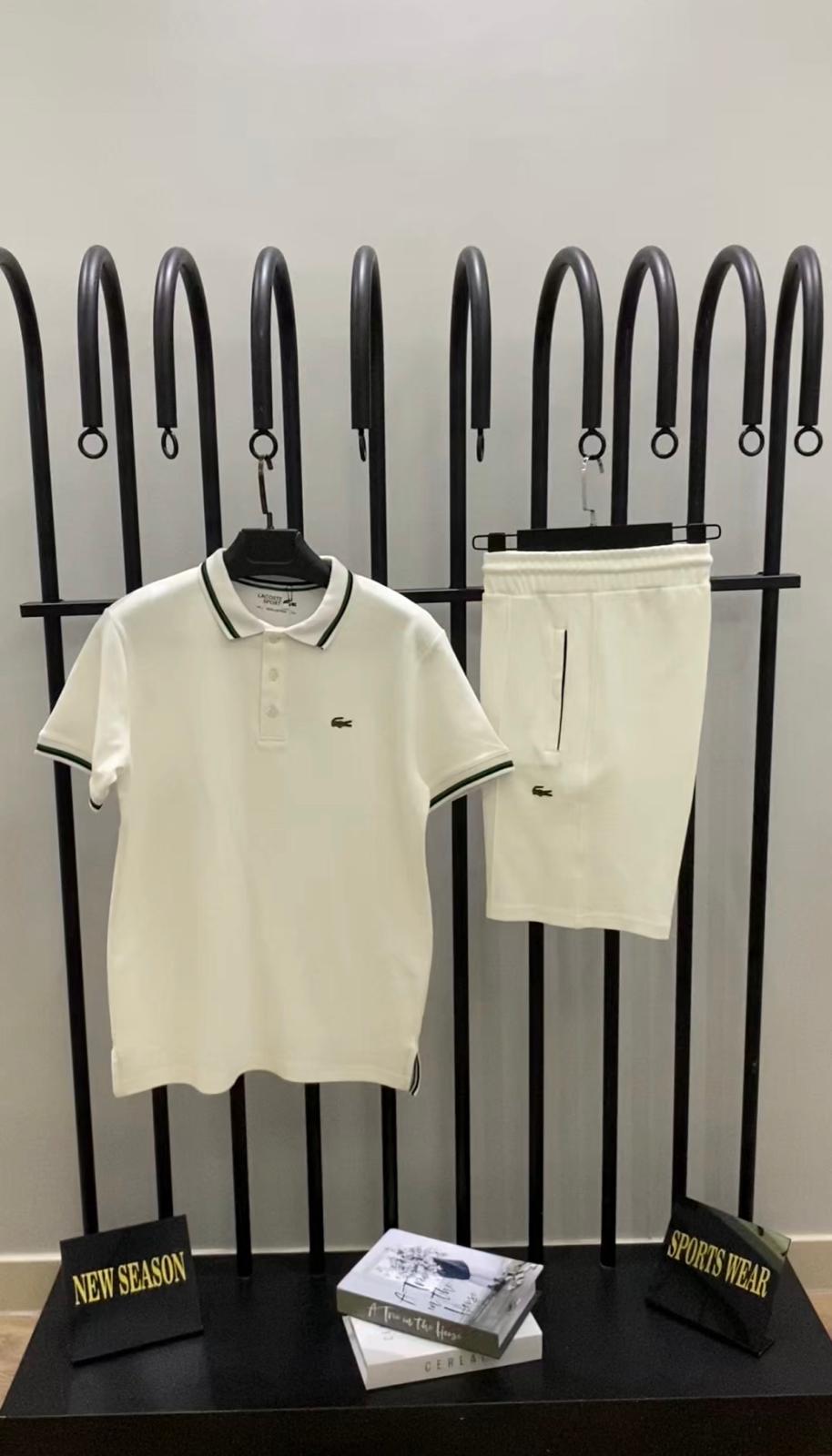 LACOSTE POLO YAKA BEYAZ ŞORTLU TAKIM