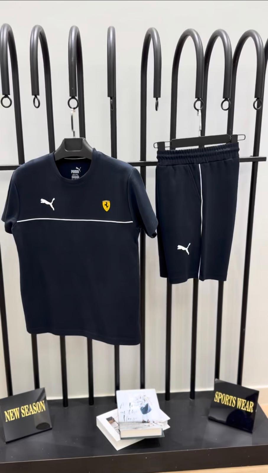 PUMA FERRARİ LACİVERT ŞORTLU TAKIM