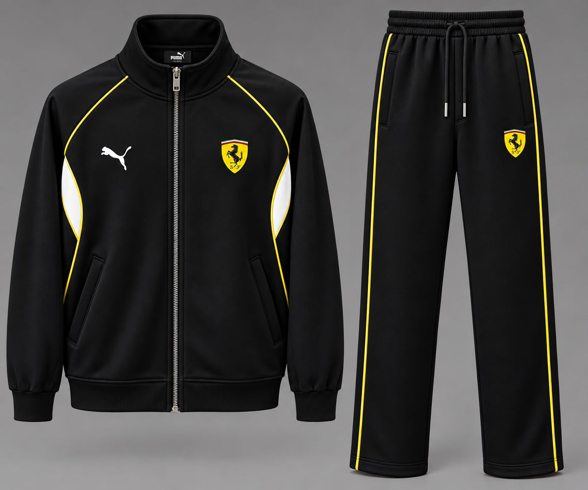 PUMA FERRARİ SİYAH EŞOFMAN TAKIMI